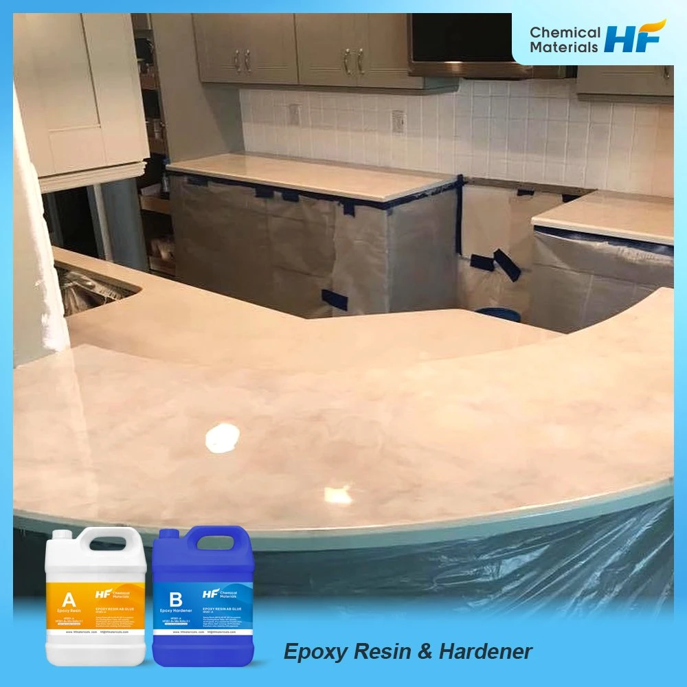 Clear Resin Two Components 3: 1 Marble Tops Epoxy Resin and Hardener High Hardness Kitchen Table Ab Adhesive Coating