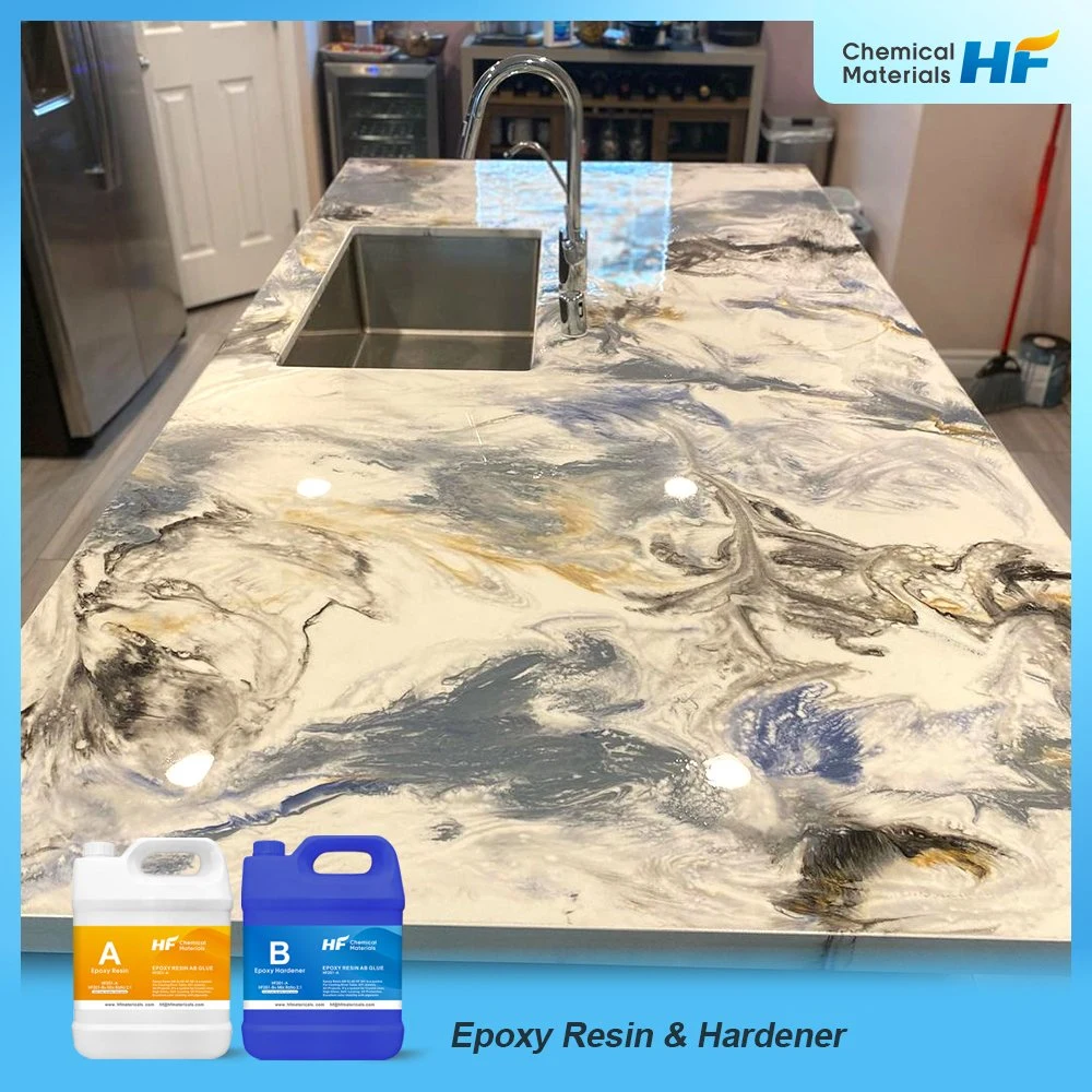 High Hardness Kitchen Table Ab Adhesive Coating High Gloss Ab Glue Countertop Coats Epoxy Resin and Hardener