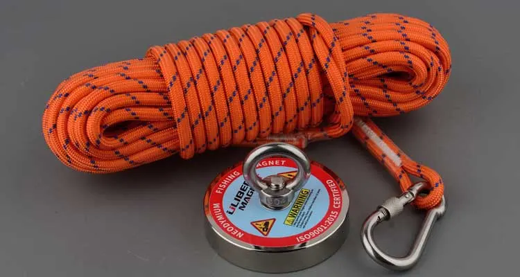 Magnet Fishing Kit 950lbs Neodymium Magnetic Materials D90mm 49 Feet Rope Countersunk Hole M10