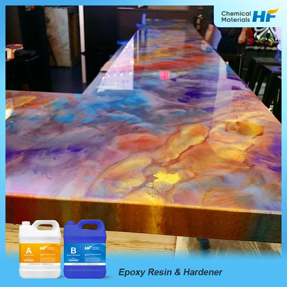 Customize Formula Clear Epoxy Liquid for Bartop Epoxy Resin and Hardener Non Voc Non BPA Mix Ratio 3: 1