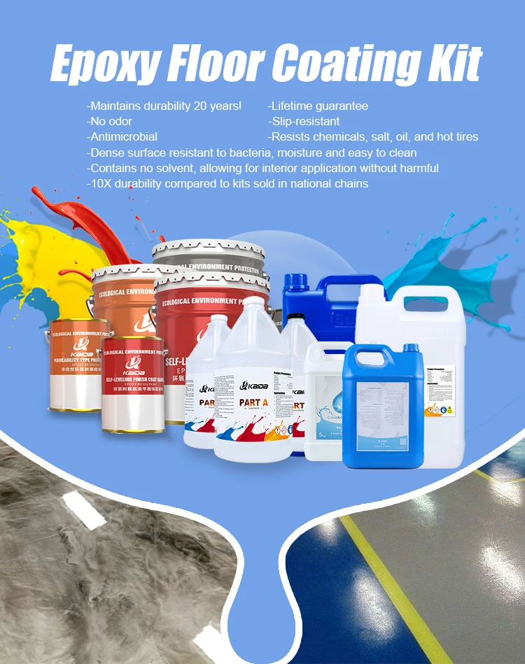 Excellent Liquid Epoxy Self-Level Floor Paint Green Epoxy Resin for Floor