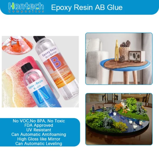 Crystal Glue Resin Epoxy High Adhesivo Ab Epoxy Glue para joyería DIY