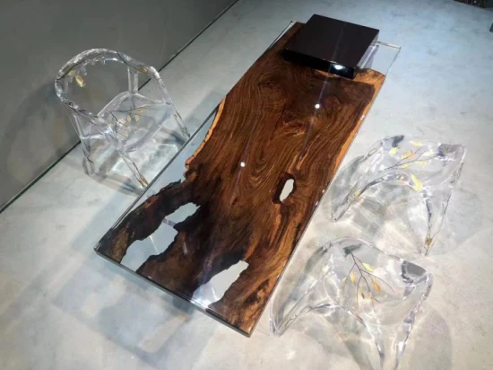 Gran oferta de resina epoxi de 1kg para mesa de río de madera, pegamento suave transparente líquido, resina de cristal, pegamento Ab superior para productos de madera